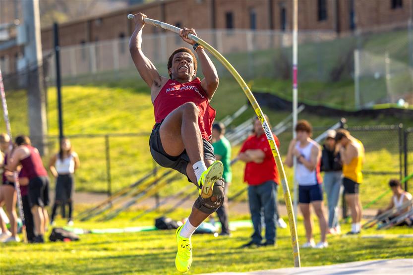 Students run in track and field